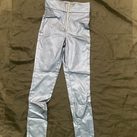 Metallic blue skinny pants - Picture 6 of 6